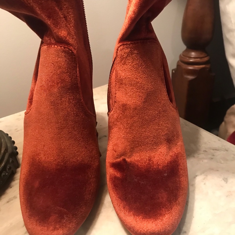 COPY - Velvet booties rust